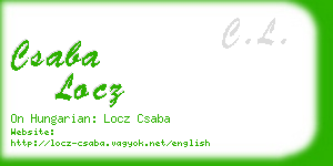 csaba locz business card